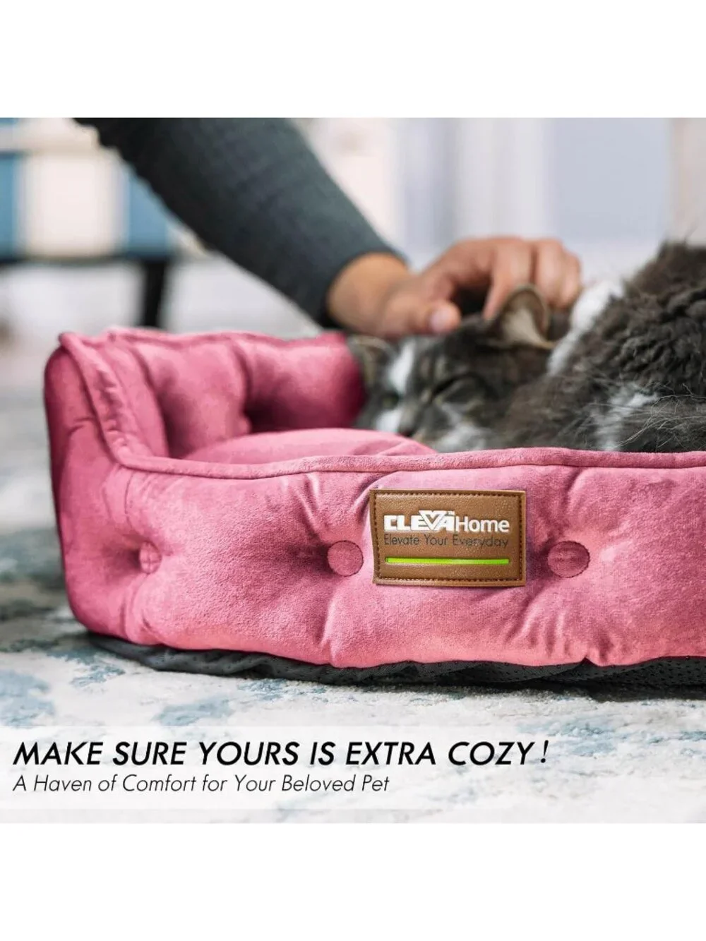 New Bed for Cats and Small Dogs up to 15lbs Washable Comfortable Pets Bed - Pink